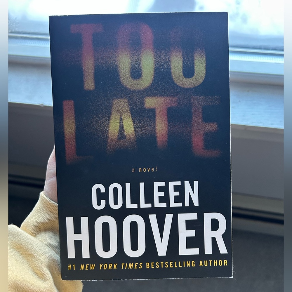 'Too Late' Novel - Black and Yellow Cover